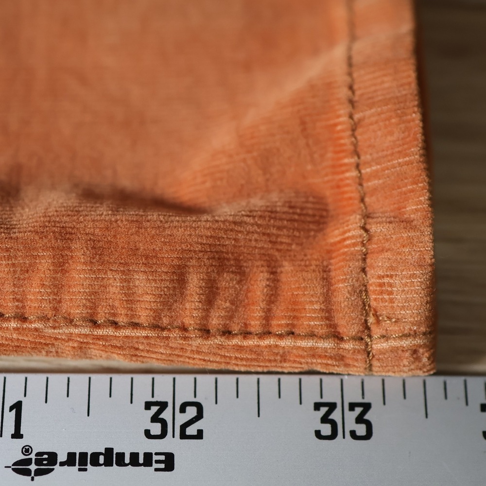 We The Free Womens Pants 31 Orange Corduroy Flared Wide Leg High Rise - Picture 12 of 14
